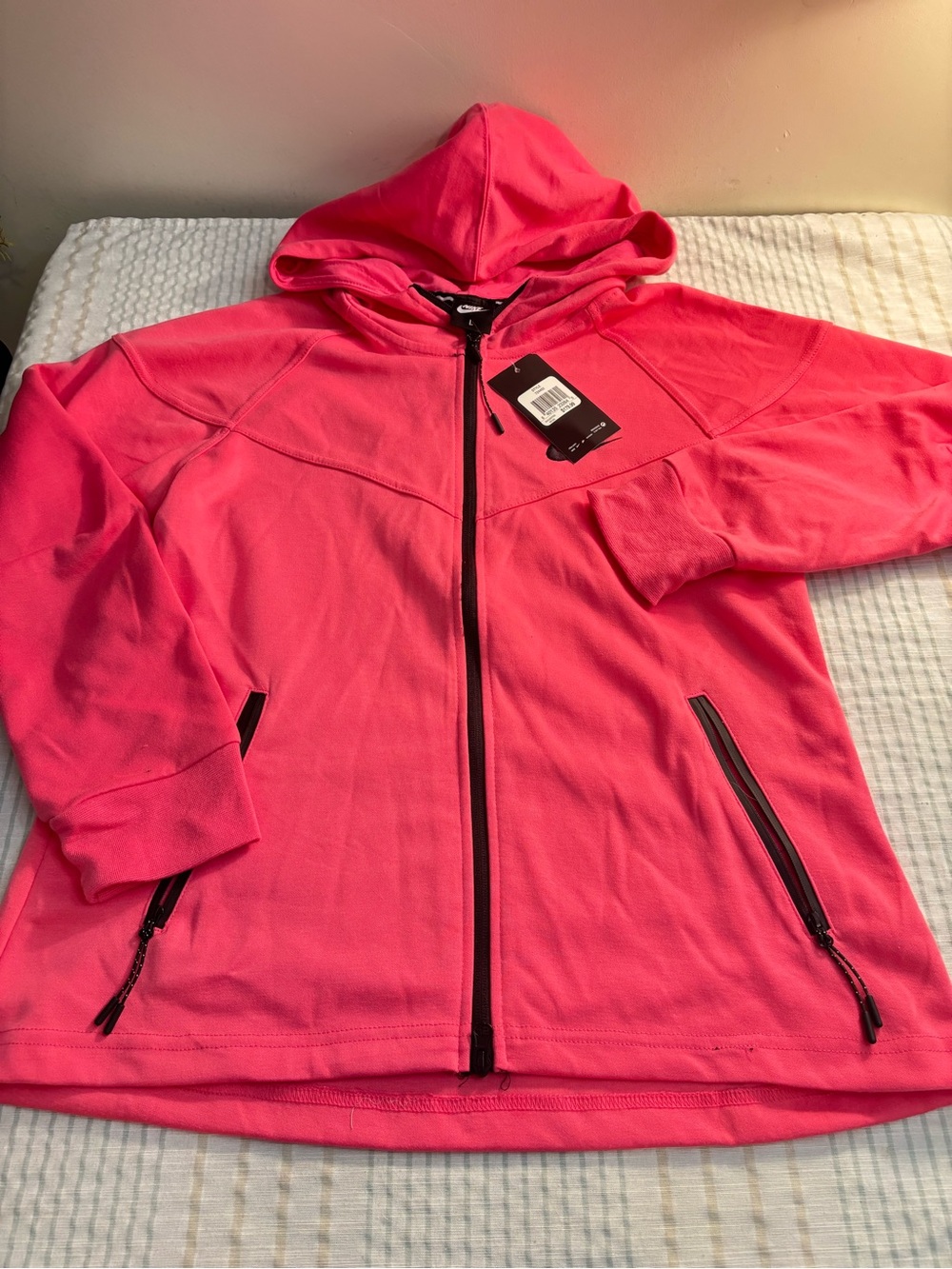 Nike Bright Pink Hooded Zip Utility Jacket